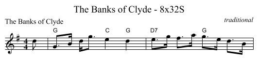 The Banks of Clyde - 8x32S - staff notation
