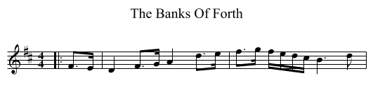 The Banks Of Forth - staff notation