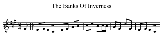 The Banks Of Inverness - staff notation