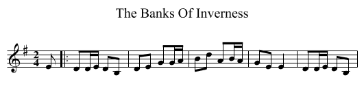 The Banks Of Inverness - staff notation