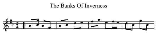 The Banks Of Inverness - staff notation