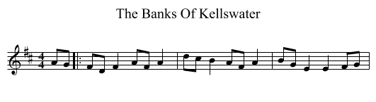 The Banks Of Kellswater - staff notation