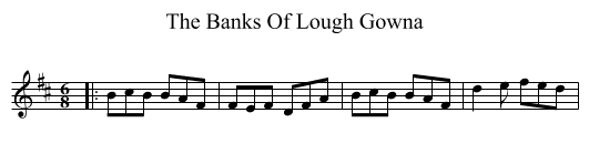 The Banks Of Lough Gowna - staff notation