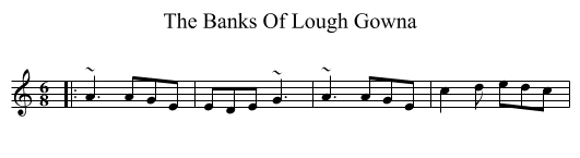 The Banks Of Lough Gowna - staff notation