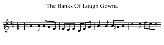 The Banks Of Lough Gowna - staff notation