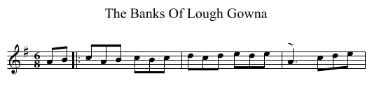 The Banks Of Lough Gowna - staff notation
