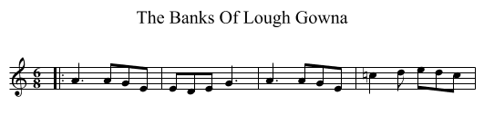 The Banks Of Lough Gowna - staff notation