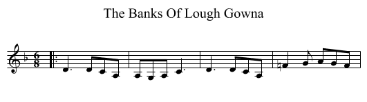 The Banks Of Lough Gowna - staff notation