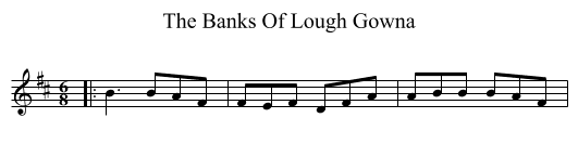 The Banks Of Lough Gowna - staff notation