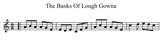 The Banks Of Lough Gowna - staff notation
