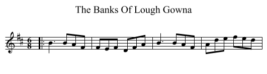 The Banks Of Lough Gowna - staff notation