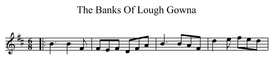 The Banks Of Lough Gowna - staff notation