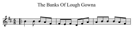 The Banks Of Lough Gowna - staff notation