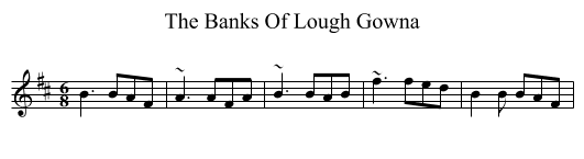 The Banks Of Lough Gowna - staff notation