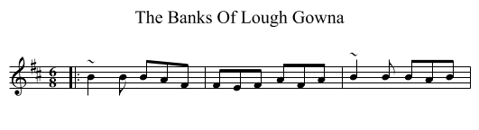The Banks Of Lough Gowna - staff notation