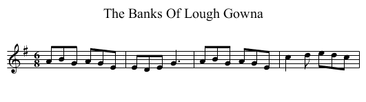 The Banks Of Lough Gowna - staff notation