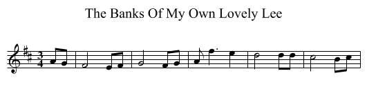 The Banks Of My Own Lovely Lee - staff notation