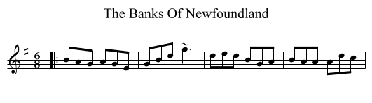 The Banks Of Newfoundland - staff notation