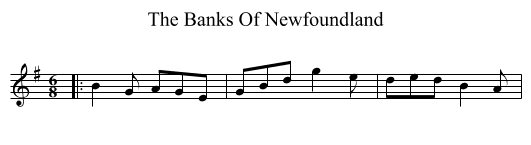 The Banks Of Newfoundland - staff notation