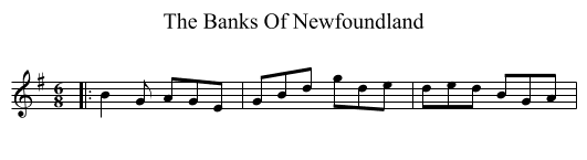 The Banks Of Newfoundland - staff notation
