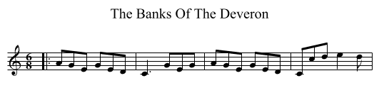 The Banks Of The Deveron - staff notation