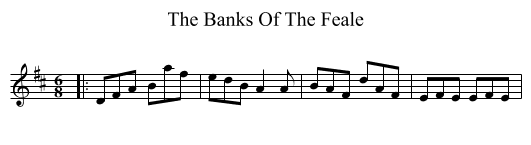 The Banks Of The Feale - staff notation