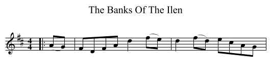 The Banks Of The Ilen - staff notation