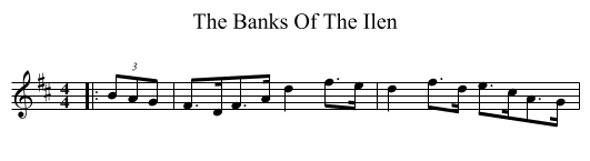 The Banks Of The Ilen - staff notation