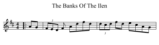 The Banks Of The Ilen - staff notation