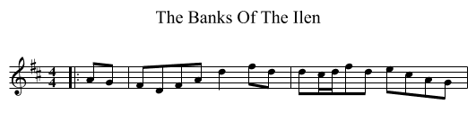 The Banks Of The Ilen - staff notation