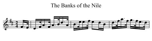 The Banks of the Nile - staff notation