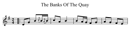 The Banks Of The Quay - staff notation