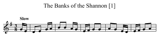 The Banks of the Shannon [1] - staff notation