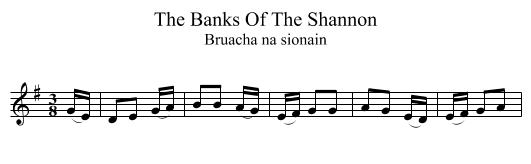 The Banks Of The Shannon - staff notation