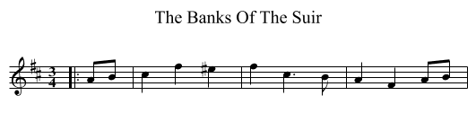 The Banks Of The Suir - staff notation