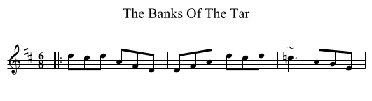 The Banks Of The Tar - staff notation