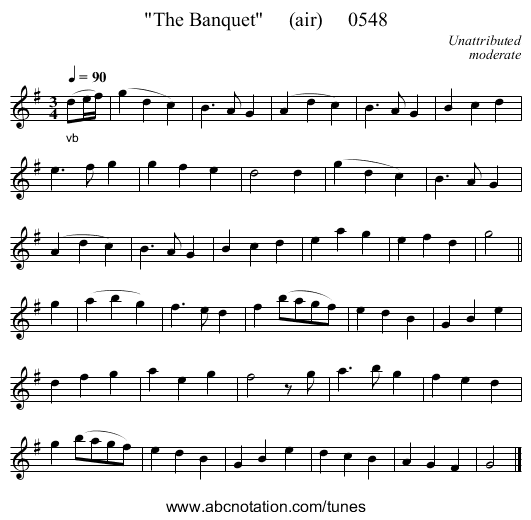 The Banquet (air) 0548 - staff notation