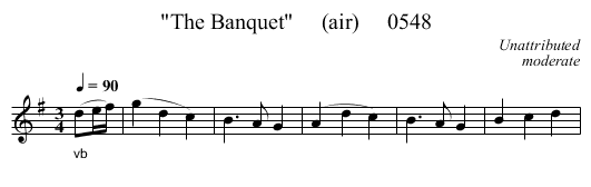 The Banquet     (air)     0548 - staff notation