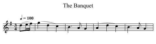 The Banquet - staff notation
