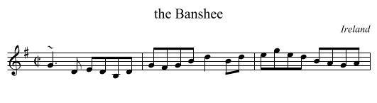 the Banshee - staff notation