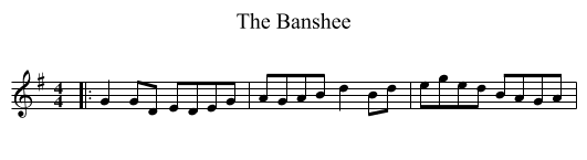 The Banshee - staff notation