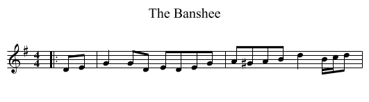 The Banshee - staff notation