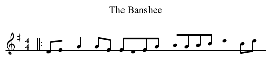 The Banshee - staff notation