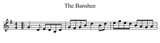 The Banshee - staff notation