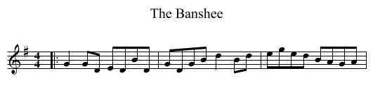 The Banshee - staff notation