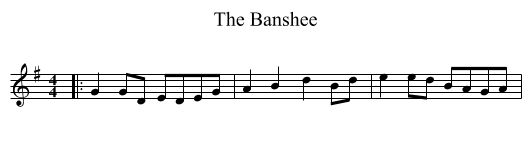 The Banshee - staff notation