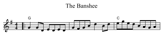 The Banshee - staff notation