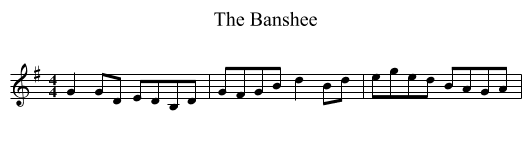 The Banshee - staff notation