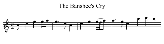 The Banshee's Cry - staff notation