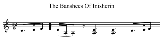 The Banshees Of Inisherin - staff notation